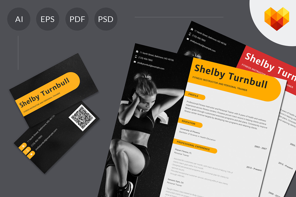 Personal Trainer Resume Template, a Resume Template by MotoCMS (Photo 1 of 3)
