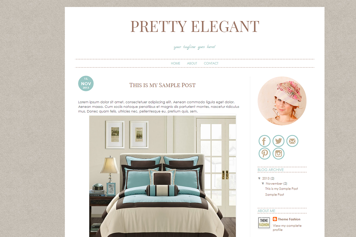 Blogger Template - Pretty Elegant, a Templates & Theme by Theme Fashion (Photo 1 of 2)