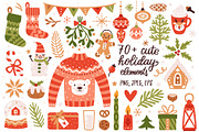 Sweet holidays. Christmas clipart, a Decorative Illustration by MagicForestory (Thumbnail 2 of 10)