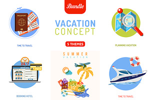 Vacation and Tourism Concepts, an Outline Icon by TAlex