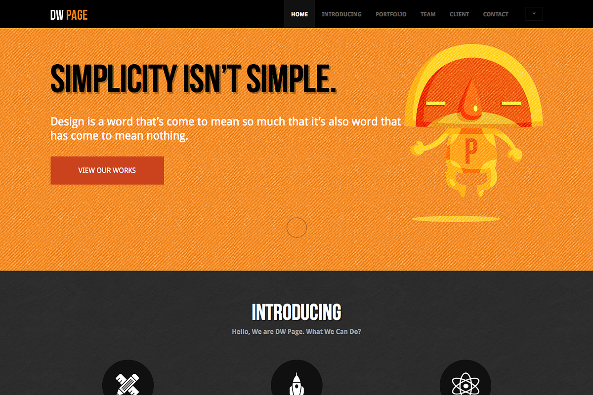 DW One Page Solid - WordPress Theme, a WordPress Template by DesignWall (Photo 1 of 3)