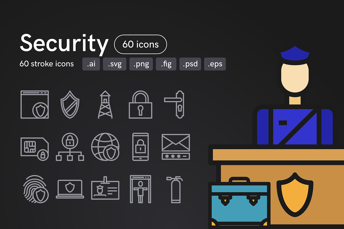 Security Icons (60 Icons), an Icon by Middltone (Photo 1 of 5)