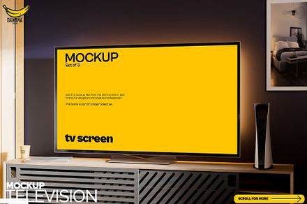 Television Mockup Bundle - Cadence, an Advertising Mockup by Banana Hey