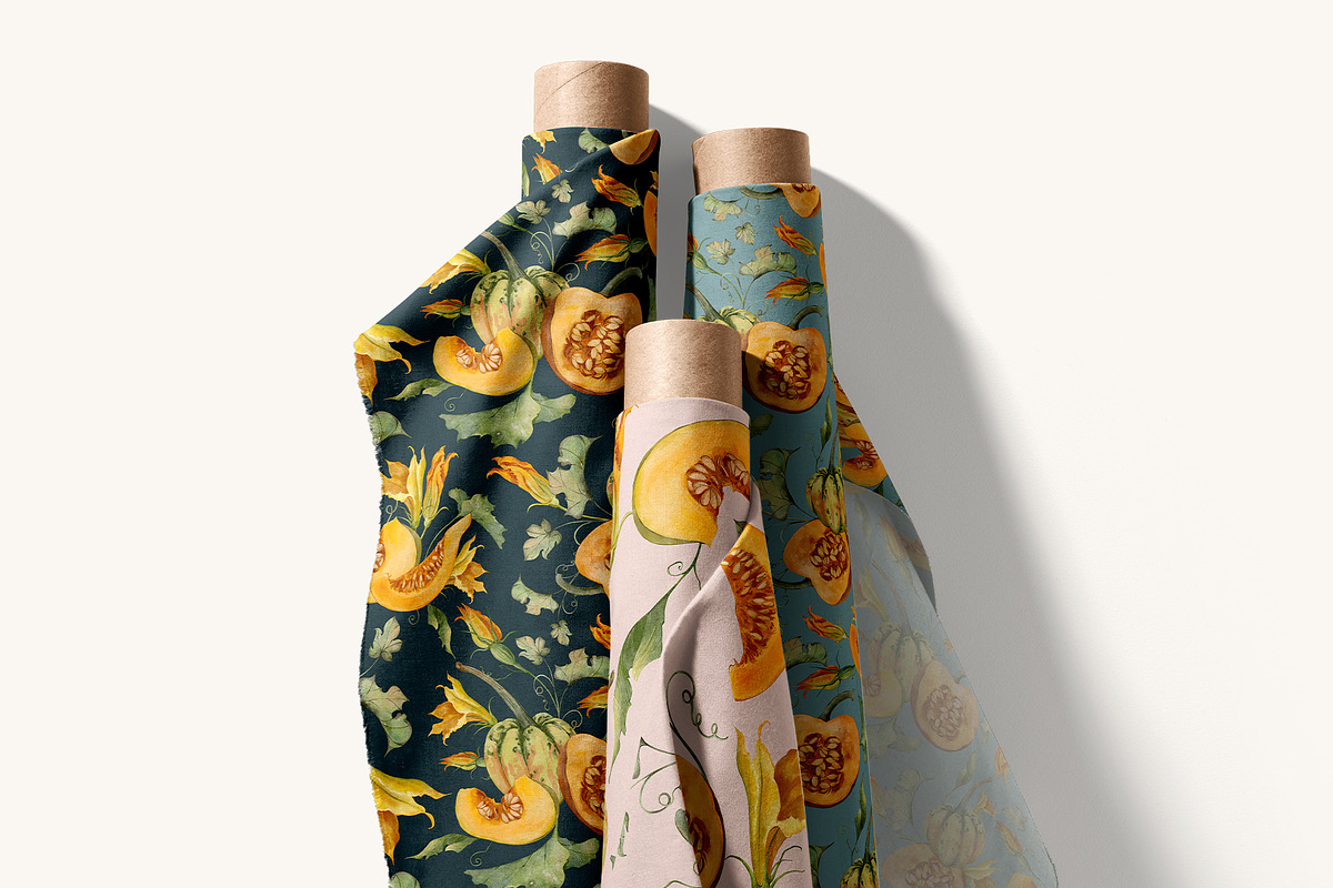 AUTUMN PUMPKIN floral pattern, a Pattern Graphic by Yuliia Lashevska (Photo 11 of 12)