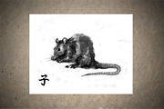 Rats Sumi-e, an Animal Illustration by StabuLaRasa illustration (Thumbnail 2 of 18)