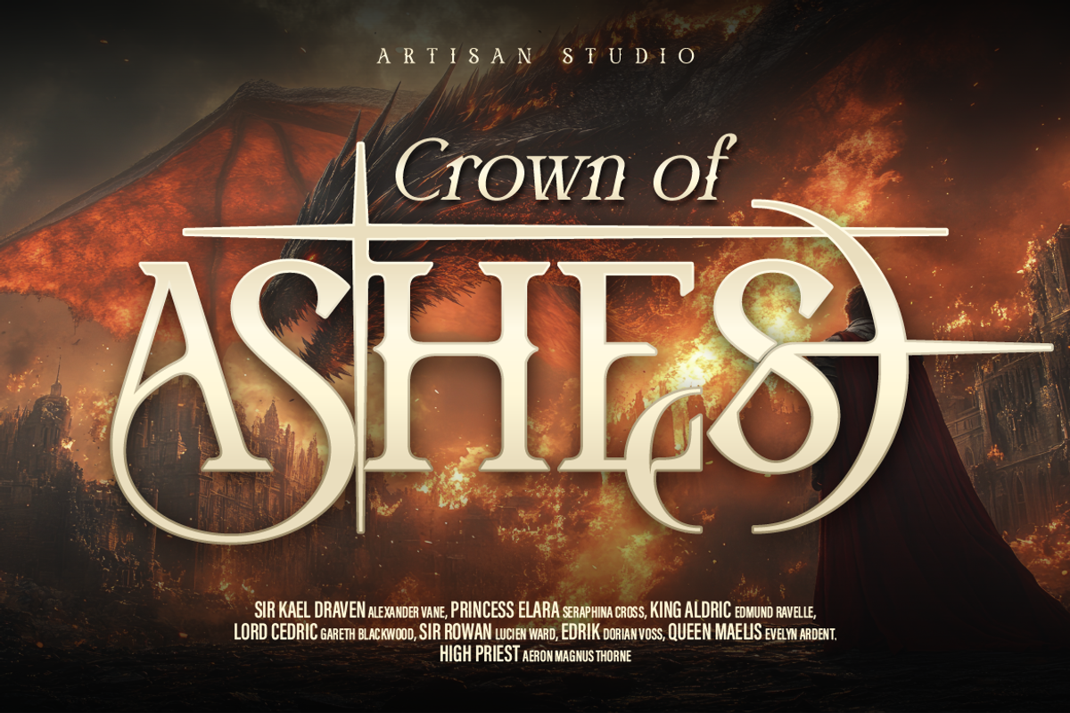 Aethrim - Dark Fantasy Serif, a Blackletter Font by Artisan Themes (Photo 3 of 12)