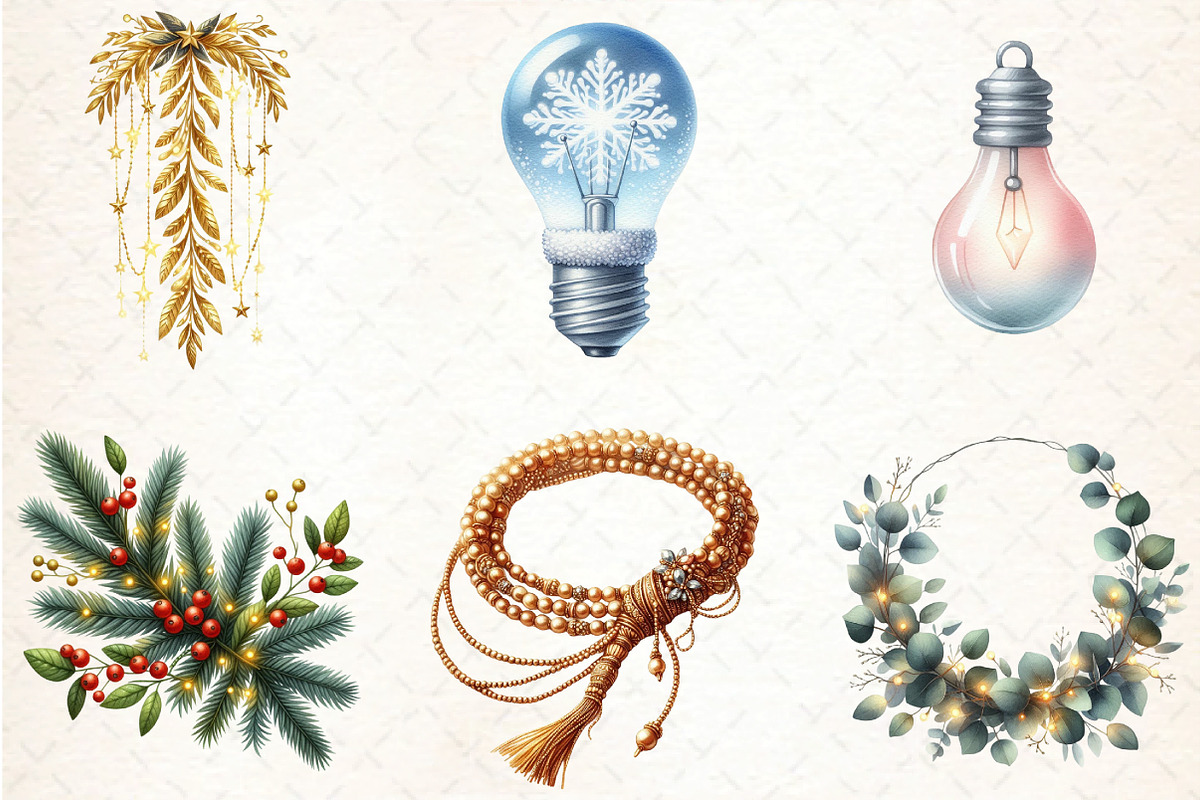 Christmas Lights and Garlands, an Illustration by DreamCafeArt (Photo 5 of 8)