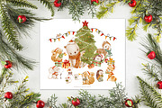 LITTLE CHRISTMAS watercolor animals, an Animal Illustration by erasovas (Thumbnail 4 of 12)