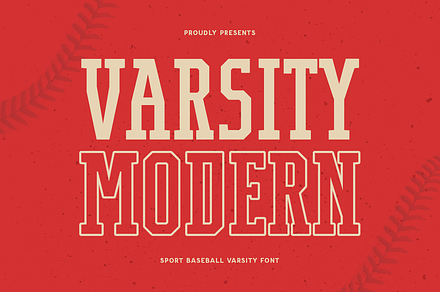 Varsity Modern - Sport Baseball Font, a Slab Serif Font by Hamz Studio