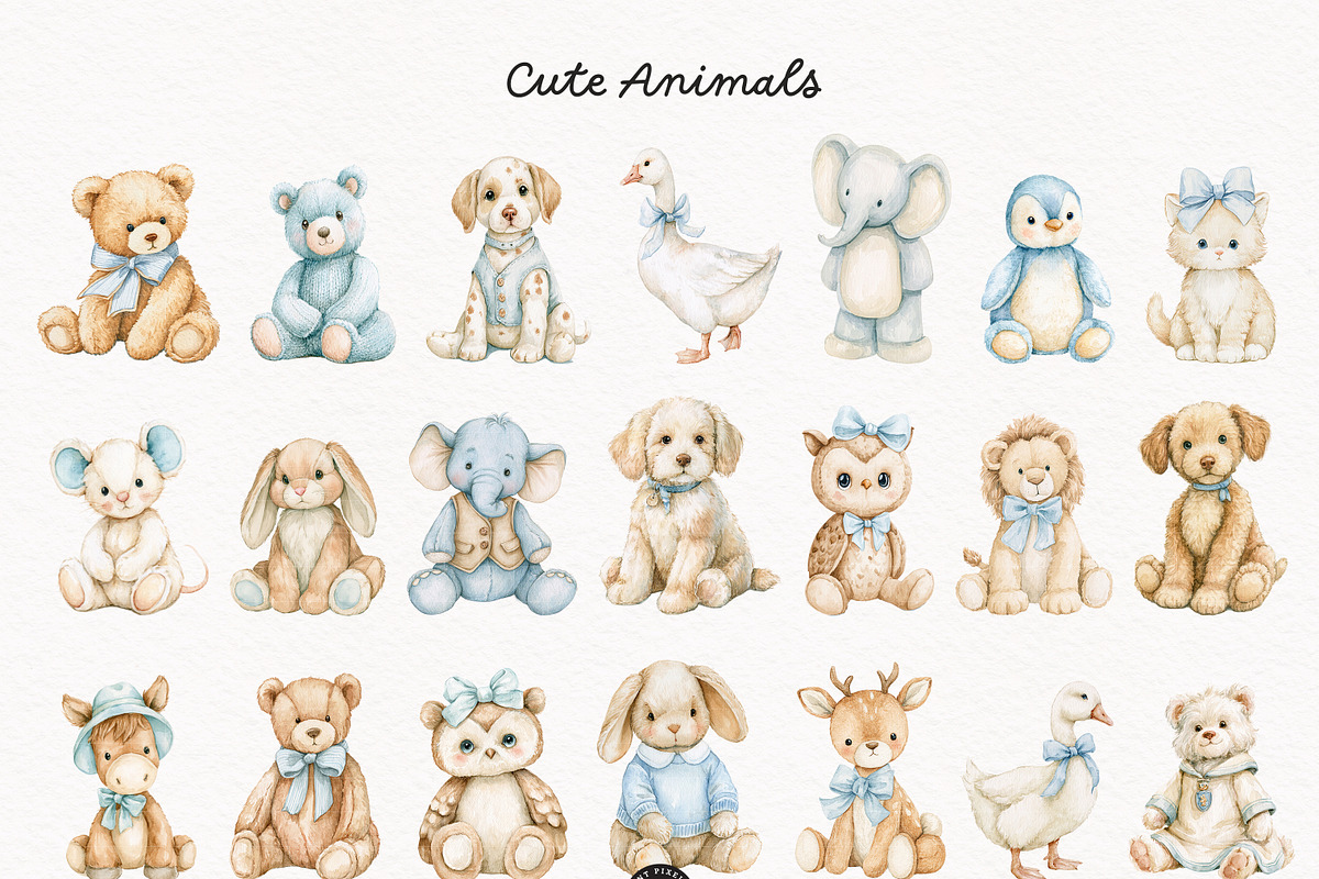 Blue Nursery Boyhood Charm, an Animal Illustration by PaintPixelCo (Photo 2 of 13)