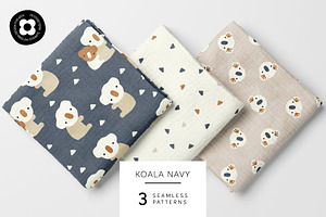Koala Navy, a Pattern Graphic by Muriel Petitpattern
