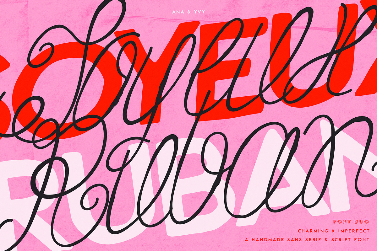 Ruban Soyeux Script & Sans Font Duo, a Handwritten Font by ana & yvy (Photo 4 of 32)