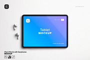 iPad Mockup (11inch) with Earphones, a Product Mockup by Custom Scene (Thumbnail 2 of 8)