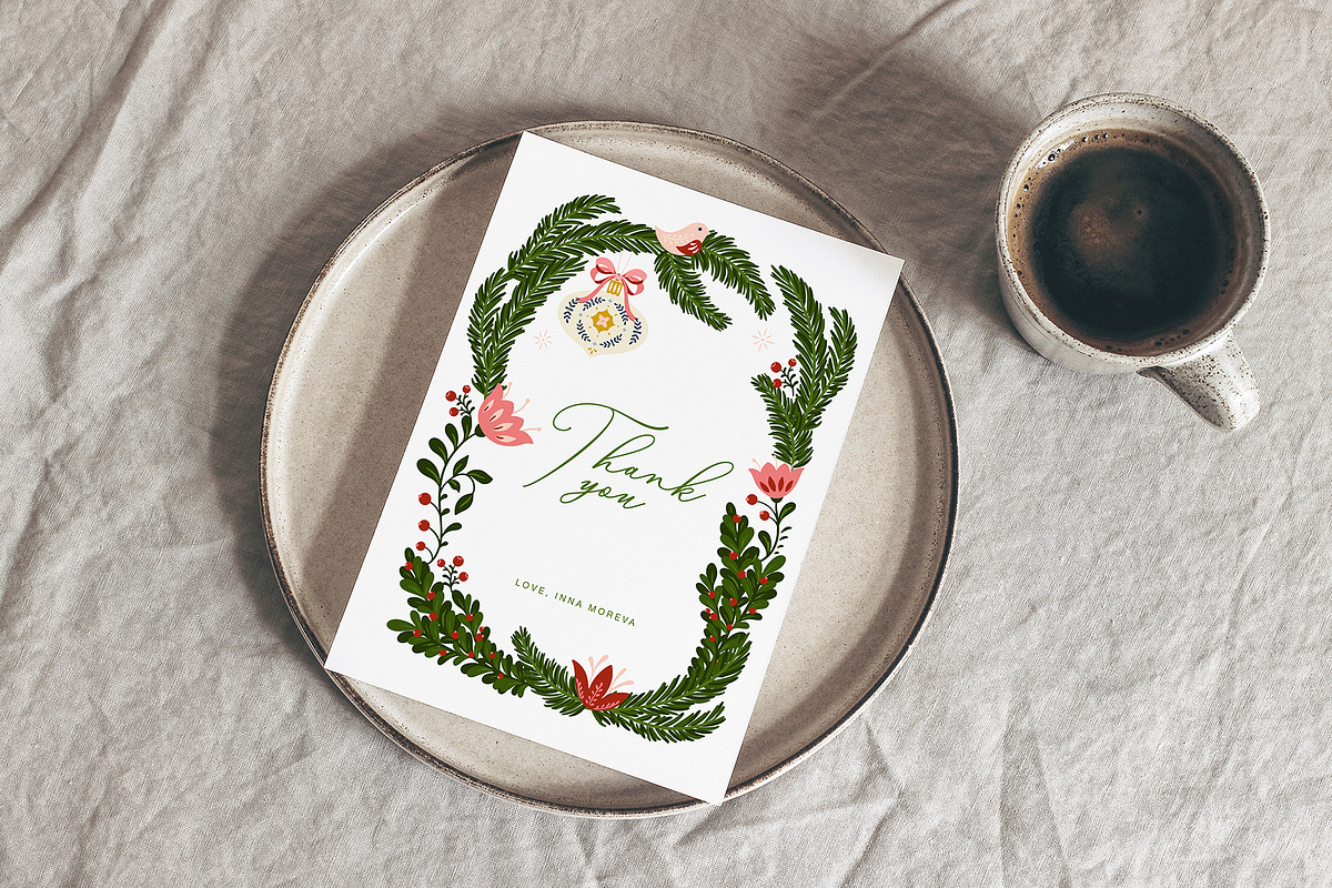 Christmas Folk Art Ornaments & More, a Seasonal Illustration by Inna Moreva (Photo 16 of 16)