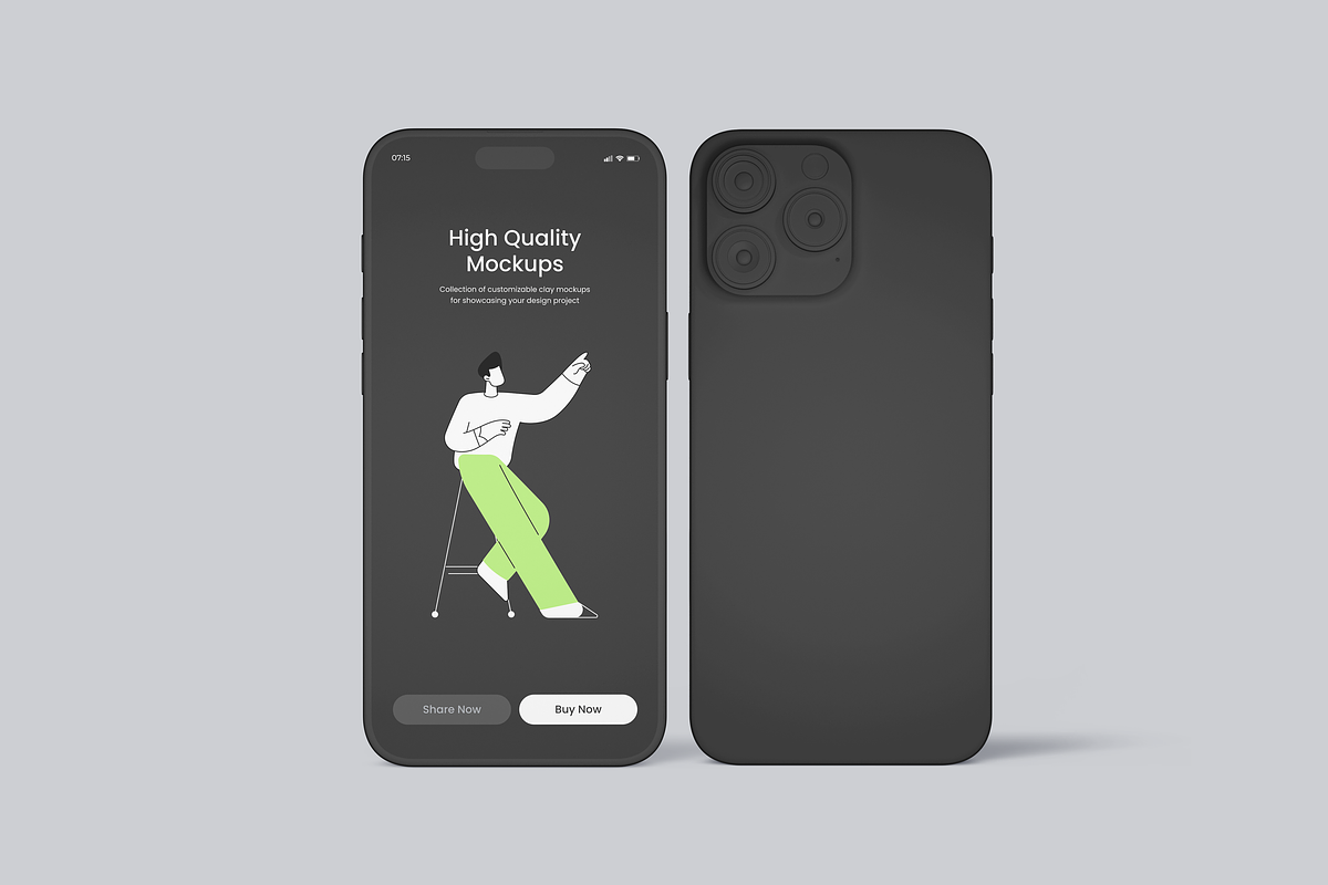 iPhone 16 Clay Mockup, an iPhone Mockup by Mockupdaddy (Photo 15 of 16)