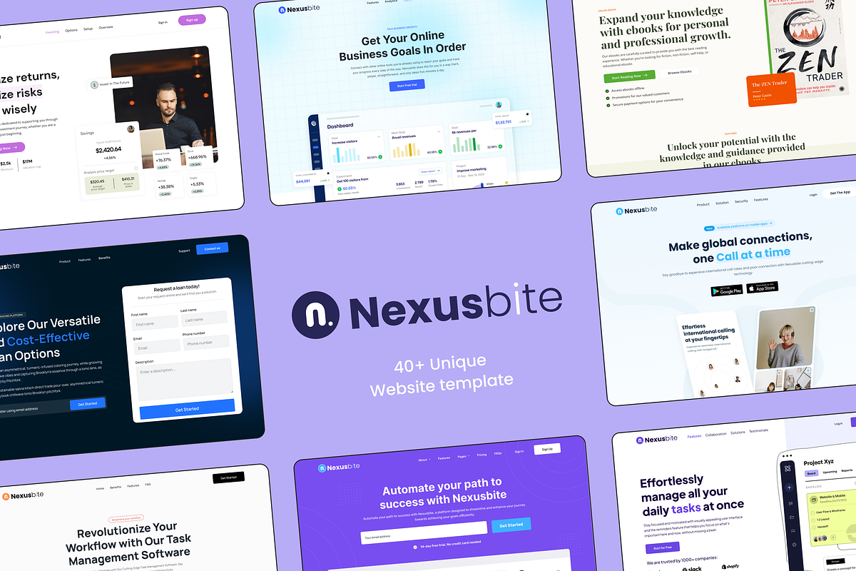 40+ Unique Website templates, a Landing Page Template by krunal7011