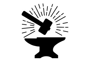 Hammer with Anvil, an Icon by Light_Lenser