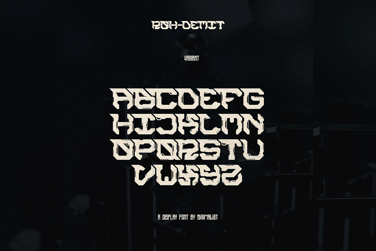 ROH-DEMIT Typeface // Display Font, a Font by NXRMALIST (Photo 2 of 6)