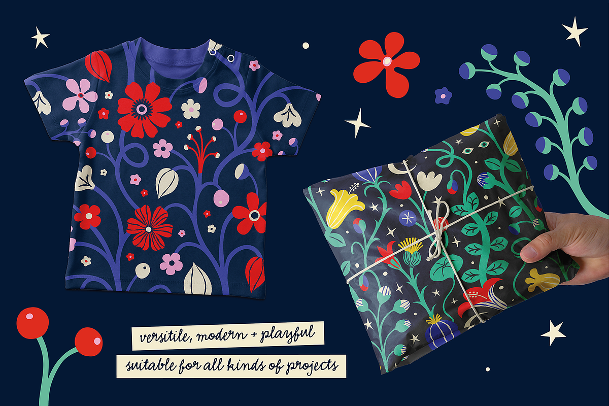 Midnight Garden Graphic Collection, a Pattern Graphic by rouxsupplyco (Photo 8 of 12)