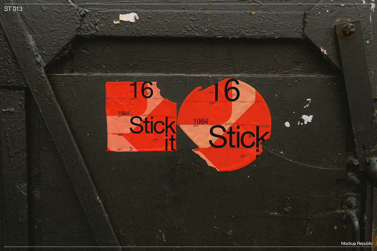 Sticker Mockup 013, a Merchandise Mockup by Burmess (Photo 2 of 3)