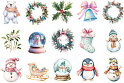 Pastel Christmas Clipart, an Illustration by designcity5 (Thumbnail 2 of 5)