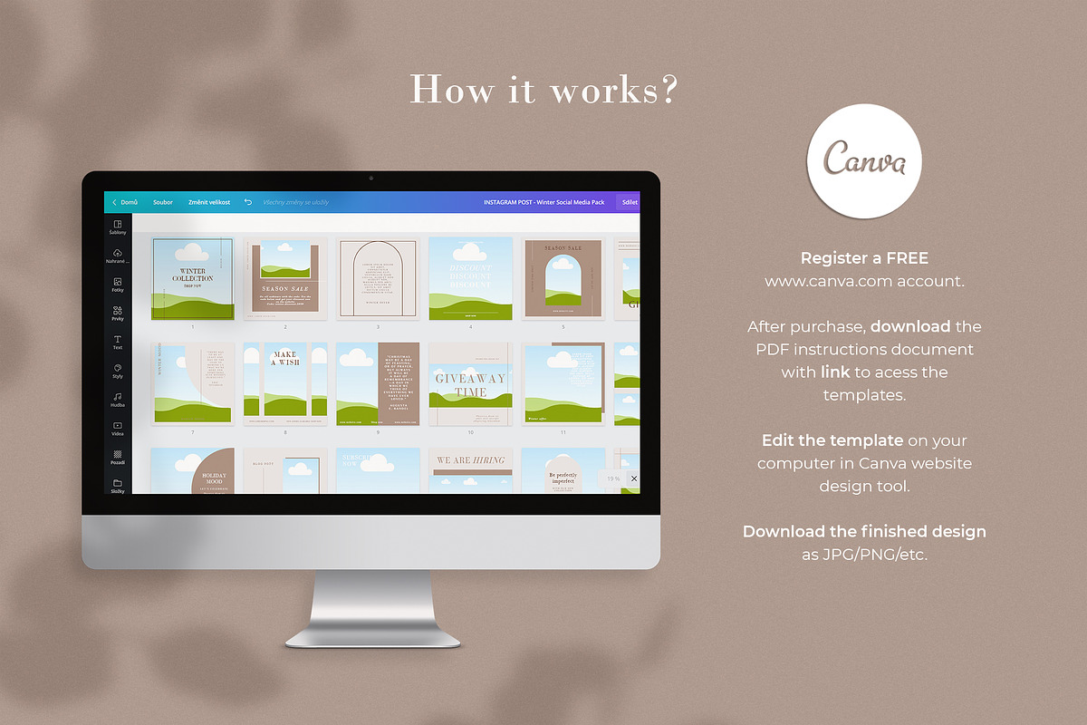 Winter Social Media Templates CANVA