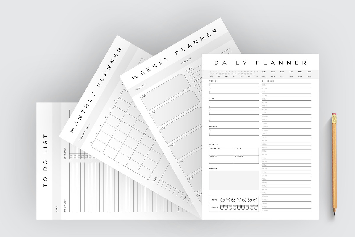Daily Weekly Monthly To-Do Planner, a Stationery Template by Amit Debnath (Photo 6 of 6)