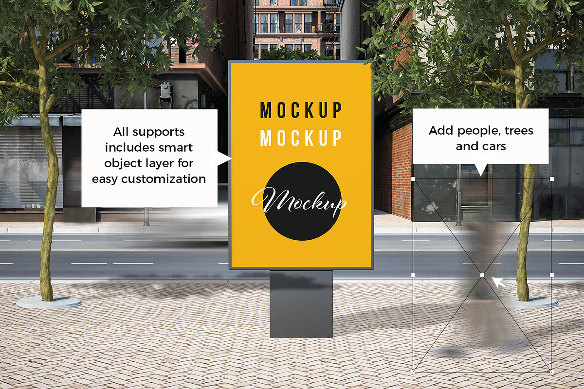 Street Advertising Scene Creator, an Advertising Mockup by McLittle Stock (Photo 2 of 4)