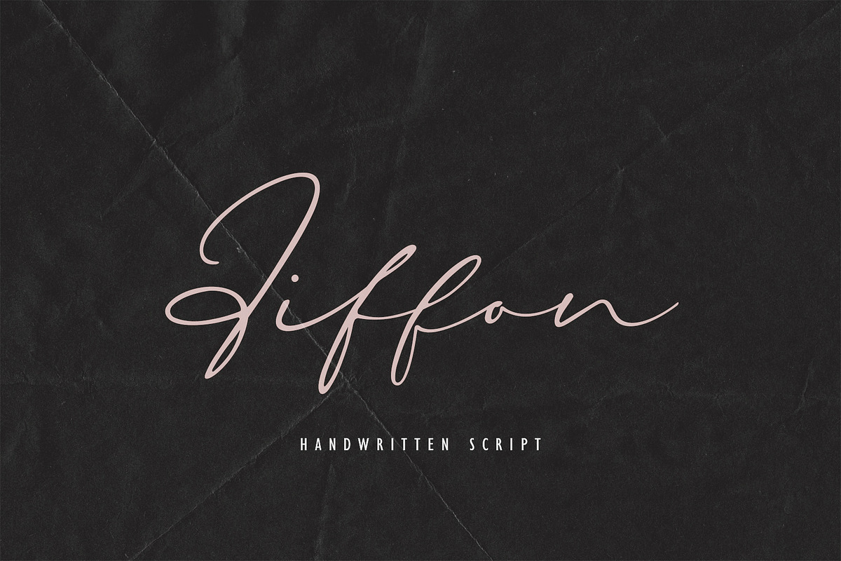 Aiffon Handwritten Script, a Script Font by Awanstudio (Photo 1 of 8)