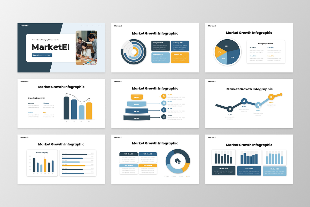 MarketEl - Market Growth GoogleSlide, a Presentation Template by GraphauseProject (Photo 5 of 6)