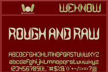 Rough and Raw font