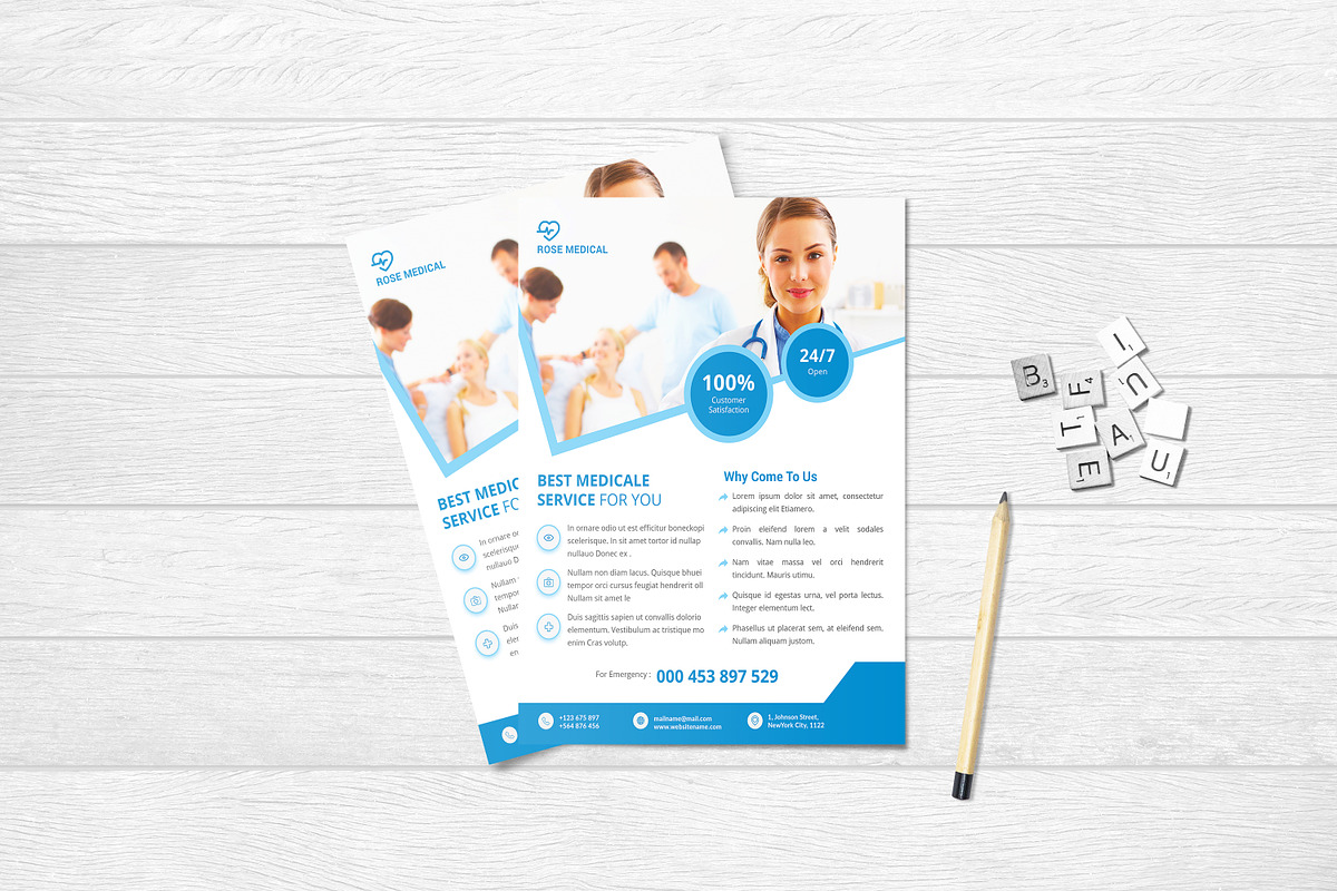 Amazing Medical Health Care Flyer, a Flyer Template by Themefisher (Photo 2 of 5)