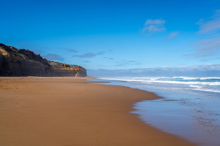 Clifton Beach and Twelve Apostles along the Great Ocean Road, Au