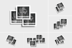 High Quality Square Flyer Mockup