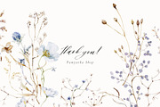 Cold season - watercolor wildflowers, a Decorative Illustration by Pamyatka Shop (Thumbnail 18 of 18)