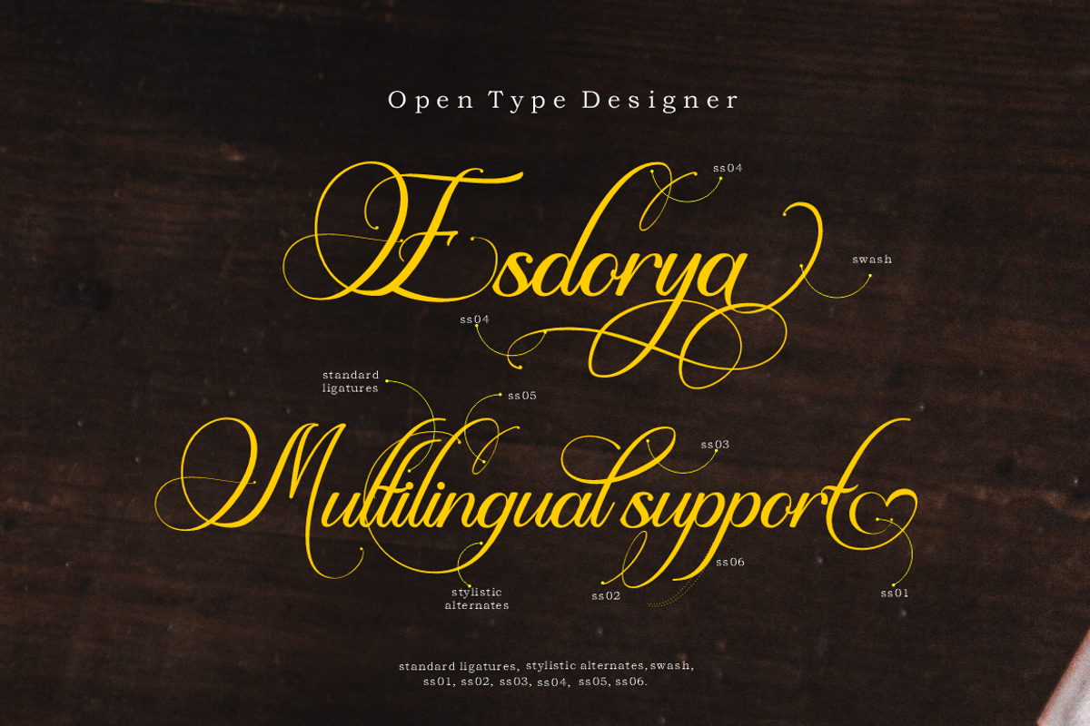 Esdoria Journey, a Script Font by Joko Setiono (Photo 2 of 16)