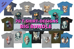 Big Bundle T-Shirt-designs., an Animal Illustration by KENO Mascots