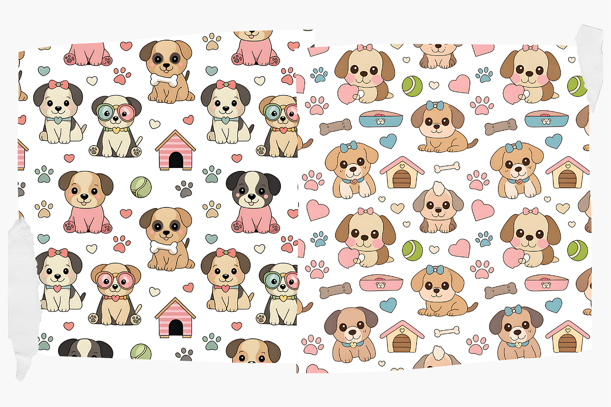 Cute Dog Digital Pattern, a Pattern Graphic by Design Station (Photo 2 of 4)