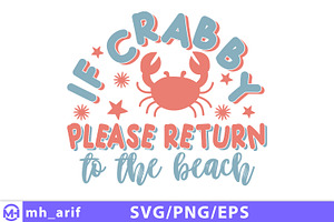 If Crabby Please Return To The Beach, a Seasonal Illustration by mh_arif