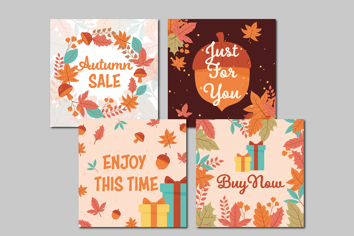 Autumn Sale Social Media Set, a Templates & Theme by studiogstock (Photo 1 of 2)