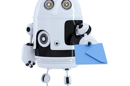 Robot with envelope