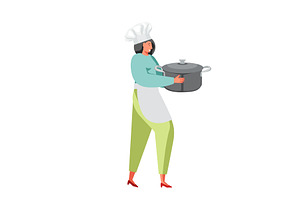 Restaurant staff cartoon character, a Person Illustration by Sky Pics Studio