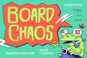 Board Chaos Handwritten Sans Serif, a Handwritten Font by stylishtype.co