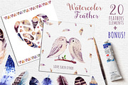 Watercolor BOHO feather DIY II, an Illustration by Peace ART (Thumbnail 2 of 7)