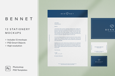 12 Stationery Mockups
