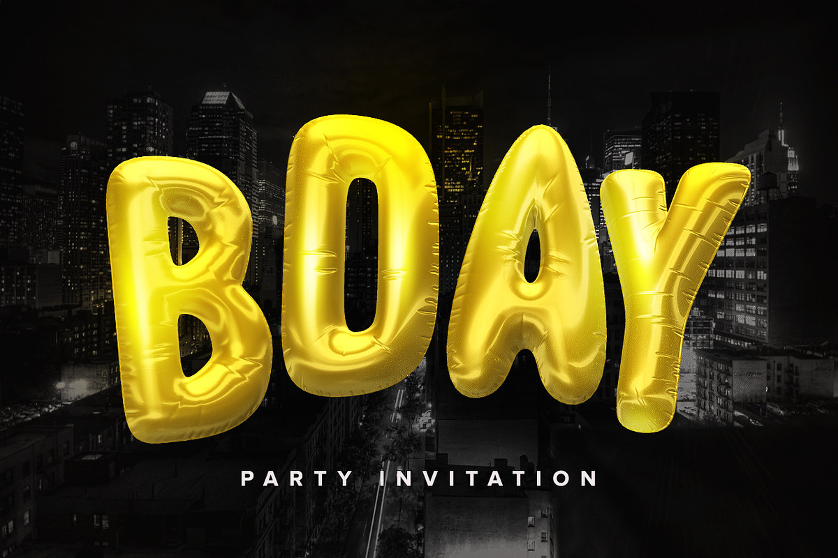 3D Foil Balloon Lettering Pack preview 2
