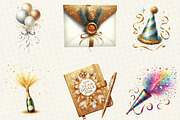 Glittery New Year Sublimation, an Illustration by DreamCafeArt (Thumbnail 4 of 6)