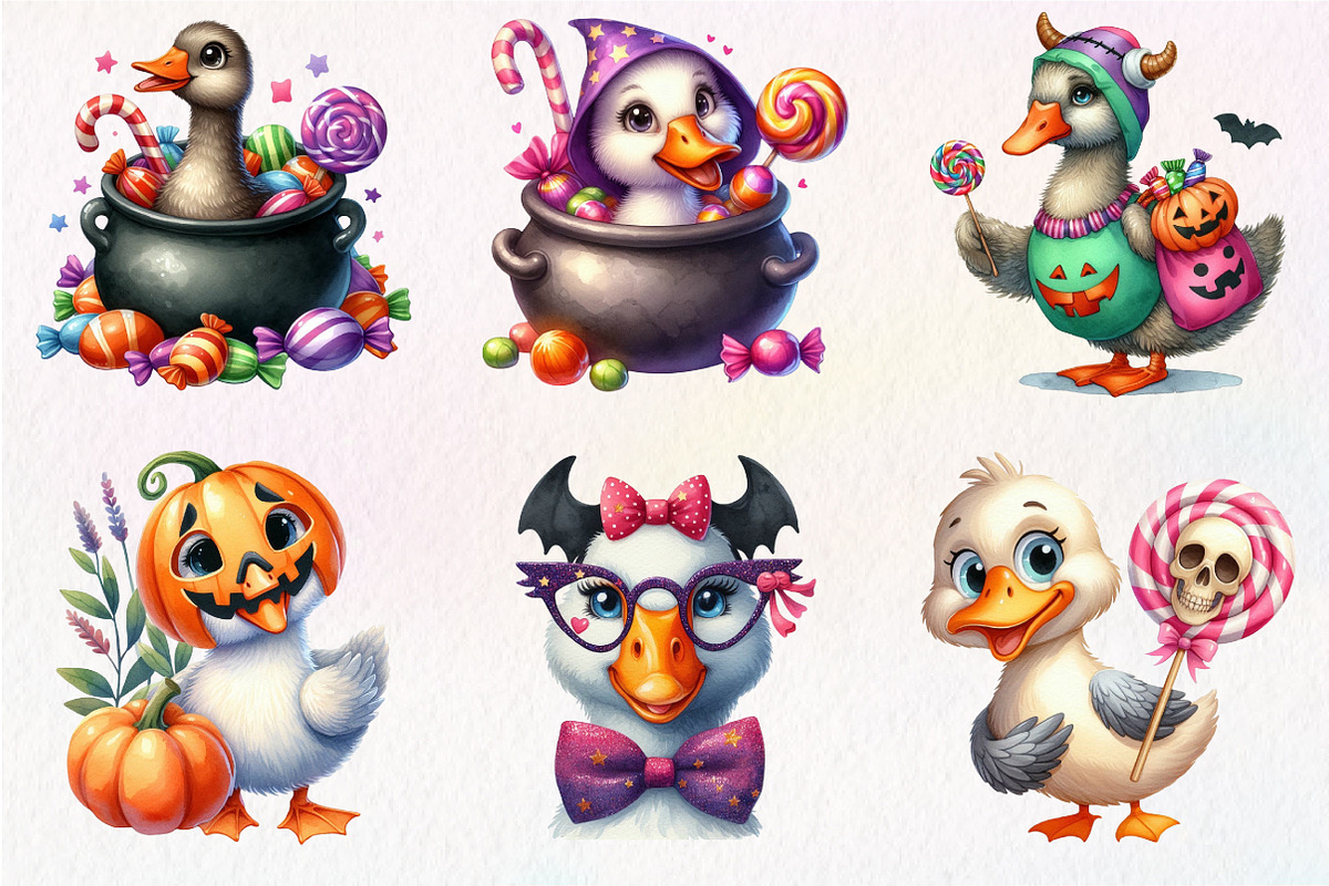 Funny Halloween Silly Goose Clipart, an Illustration by Dream Creation (Photo 4 of 7)