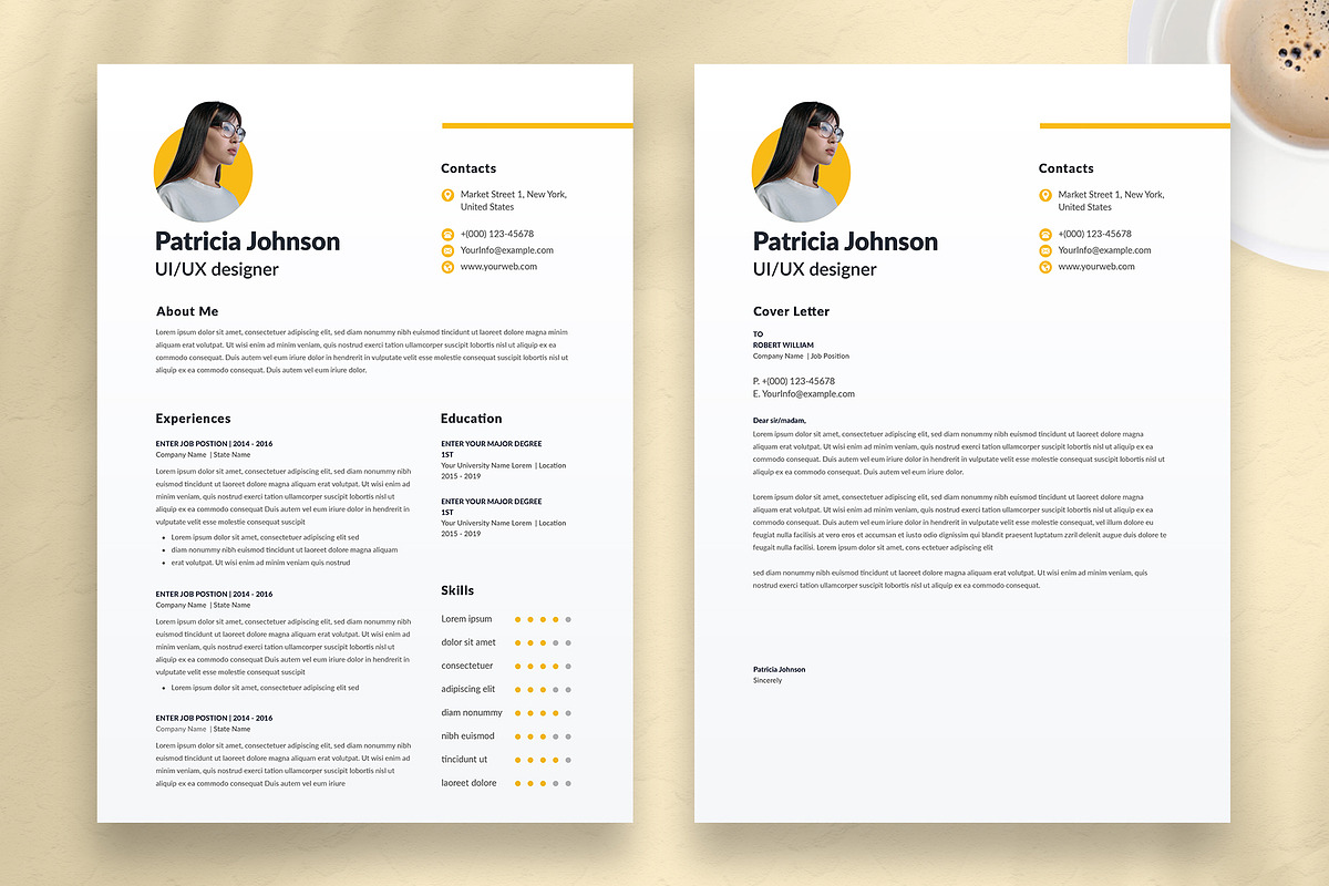 Modern Resume Template CV, a Resume Template by Aspect_Studio (Photo 2 of 4)