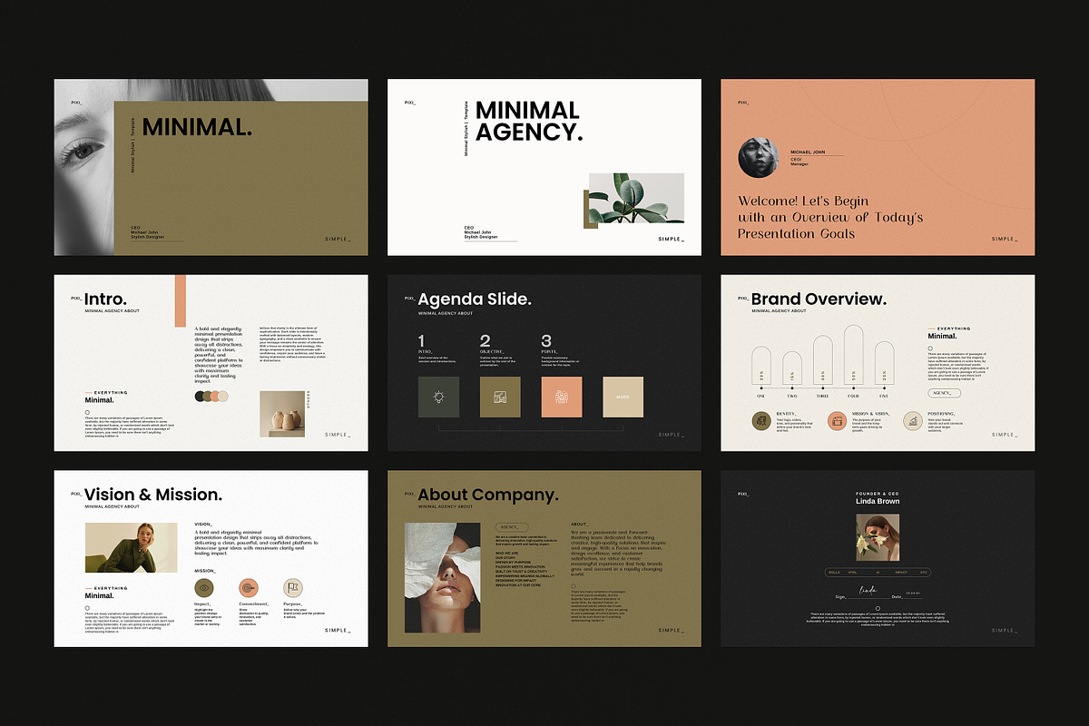 Minimal Presentation Template preview 5